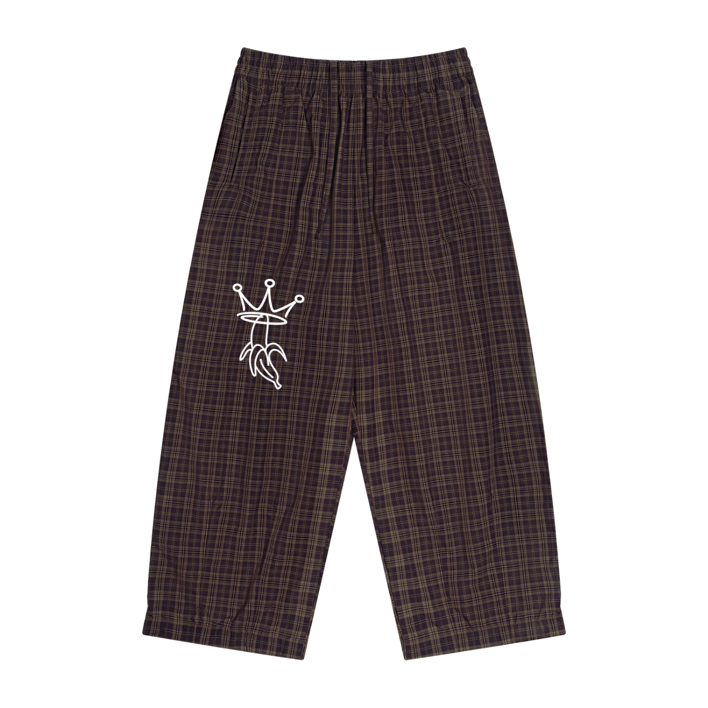 Unisex Plaid Wide Leg Pants