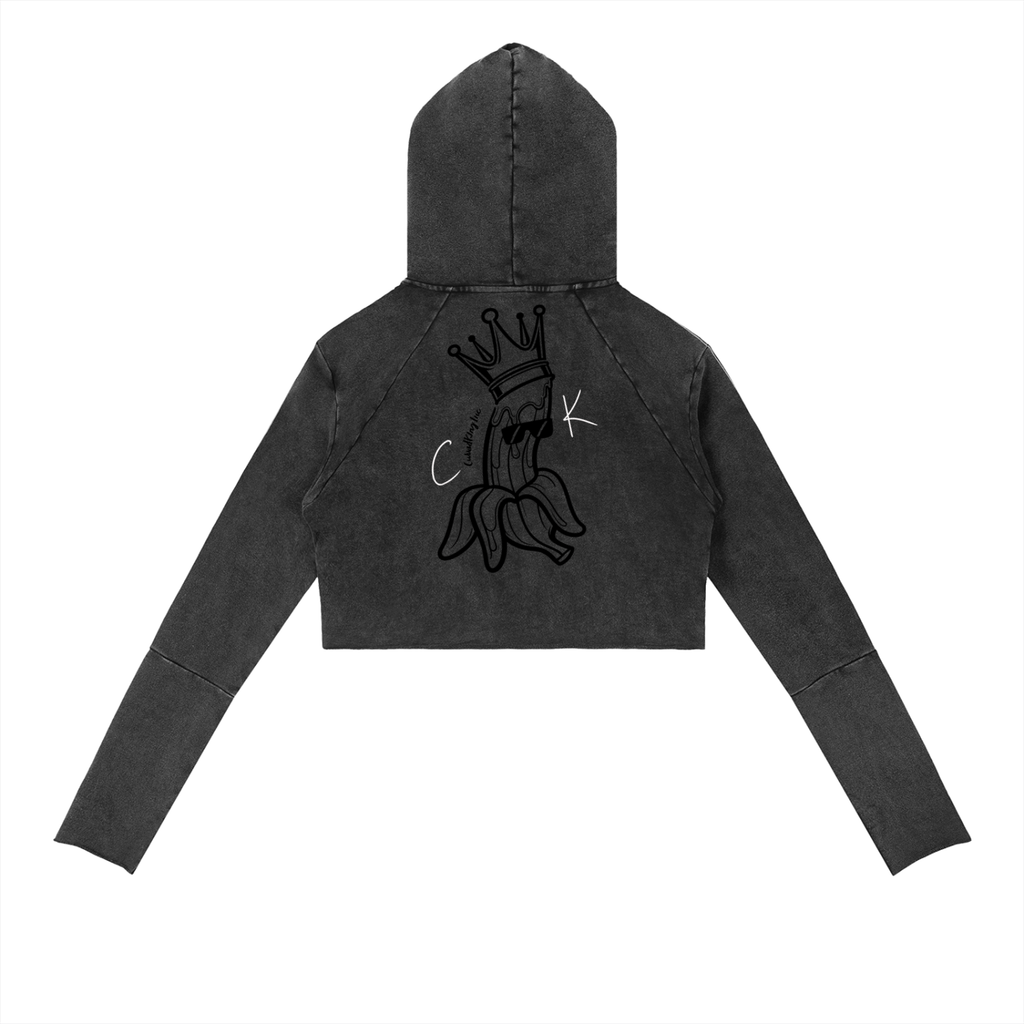 Vintage Washed Raw Edge Hoodie