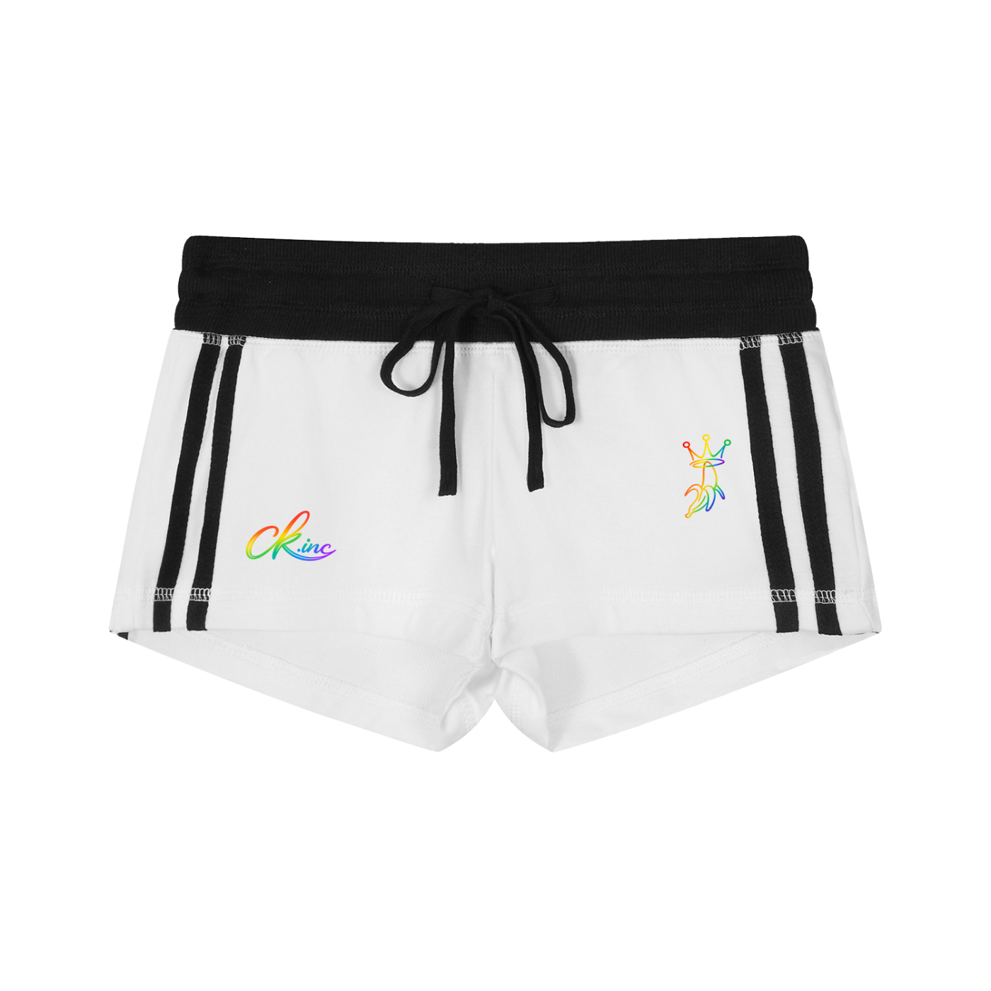 Women's Contrast Stripe Track Shorts