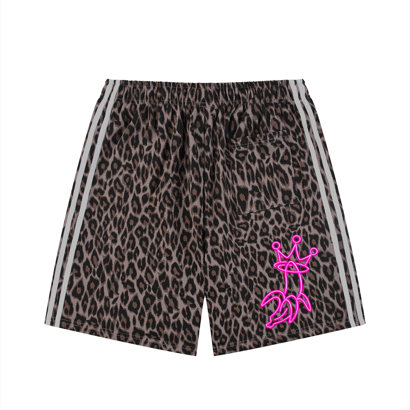 Unisex Heavyweight Leopard Drawstring Shorts