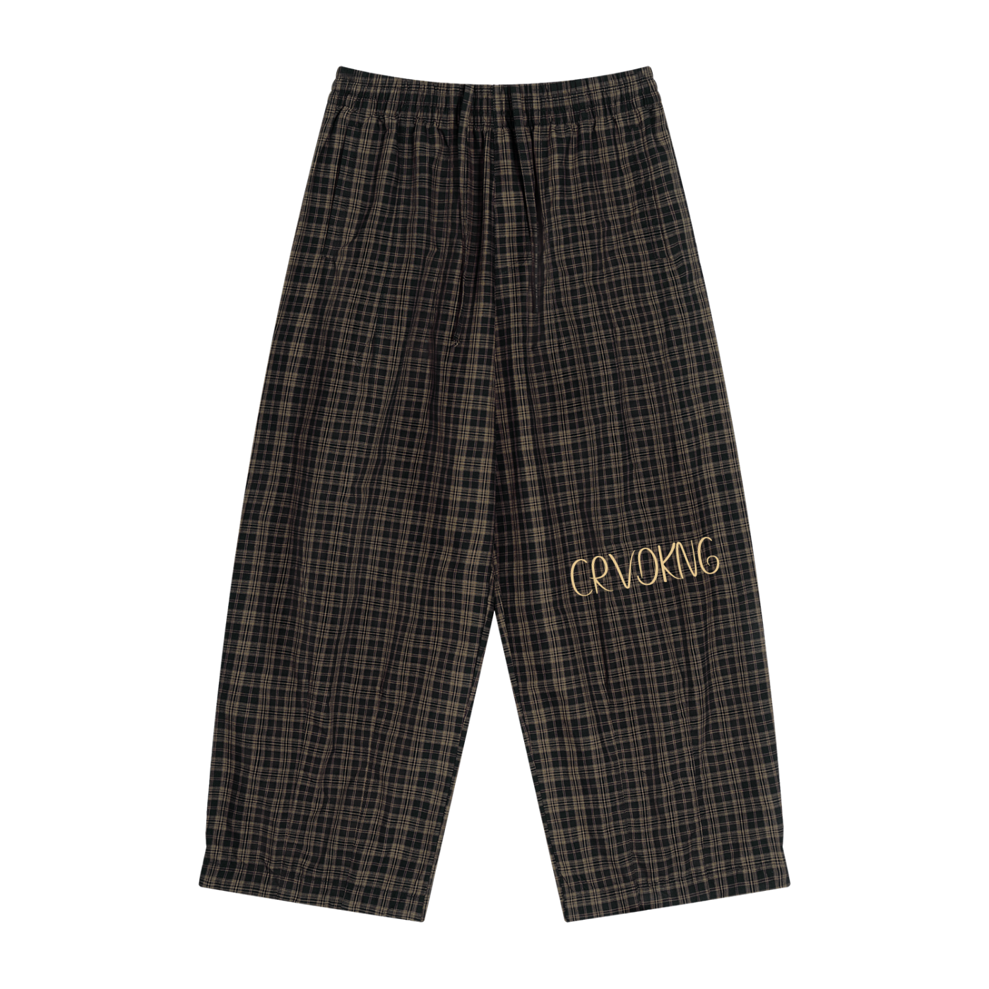 Unisex Plaid Wide Leg Pants