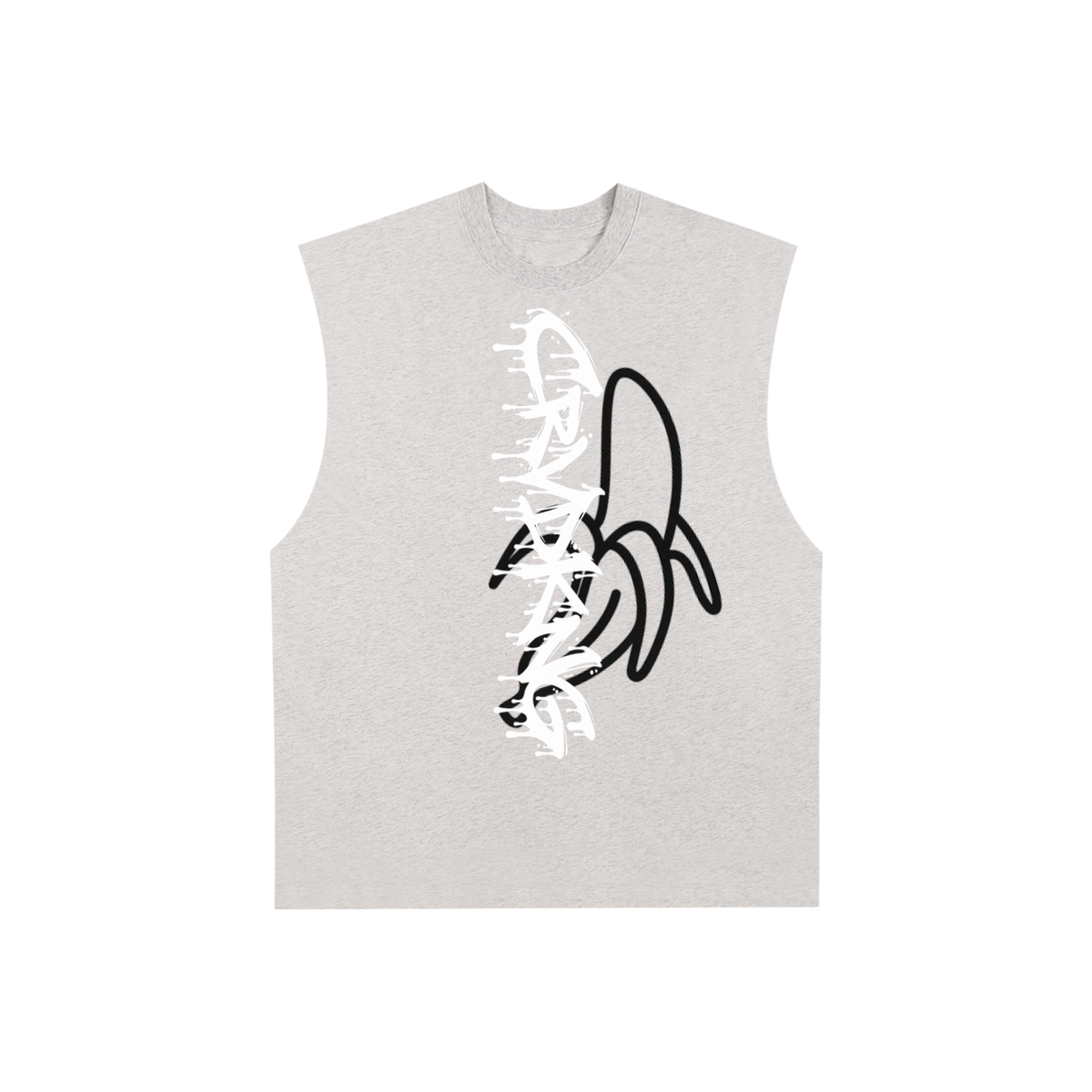 Raw Edge Cotton Tank Top