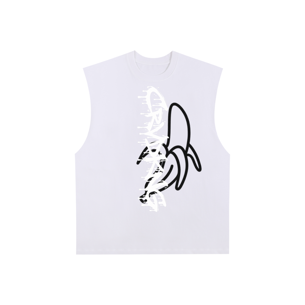 Raw Edge Cotton Tank Top