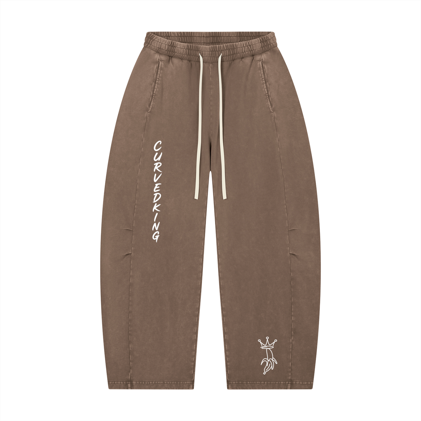 Unisex Mineral Wash Barrel Leg Pants