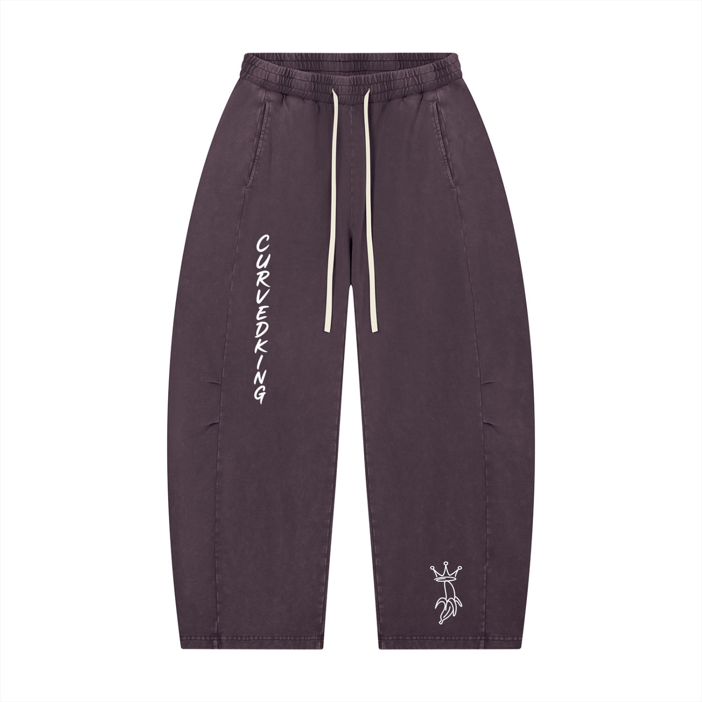Unisex Mineral Wash Barrel Leg Pants