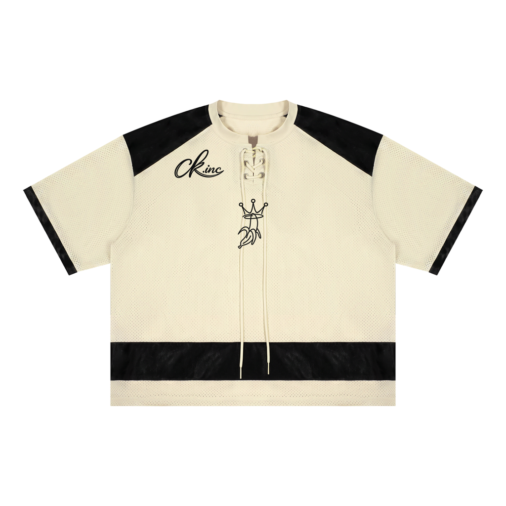 Unisex Raglan Sleeve Mesh Boxy T-Shirt