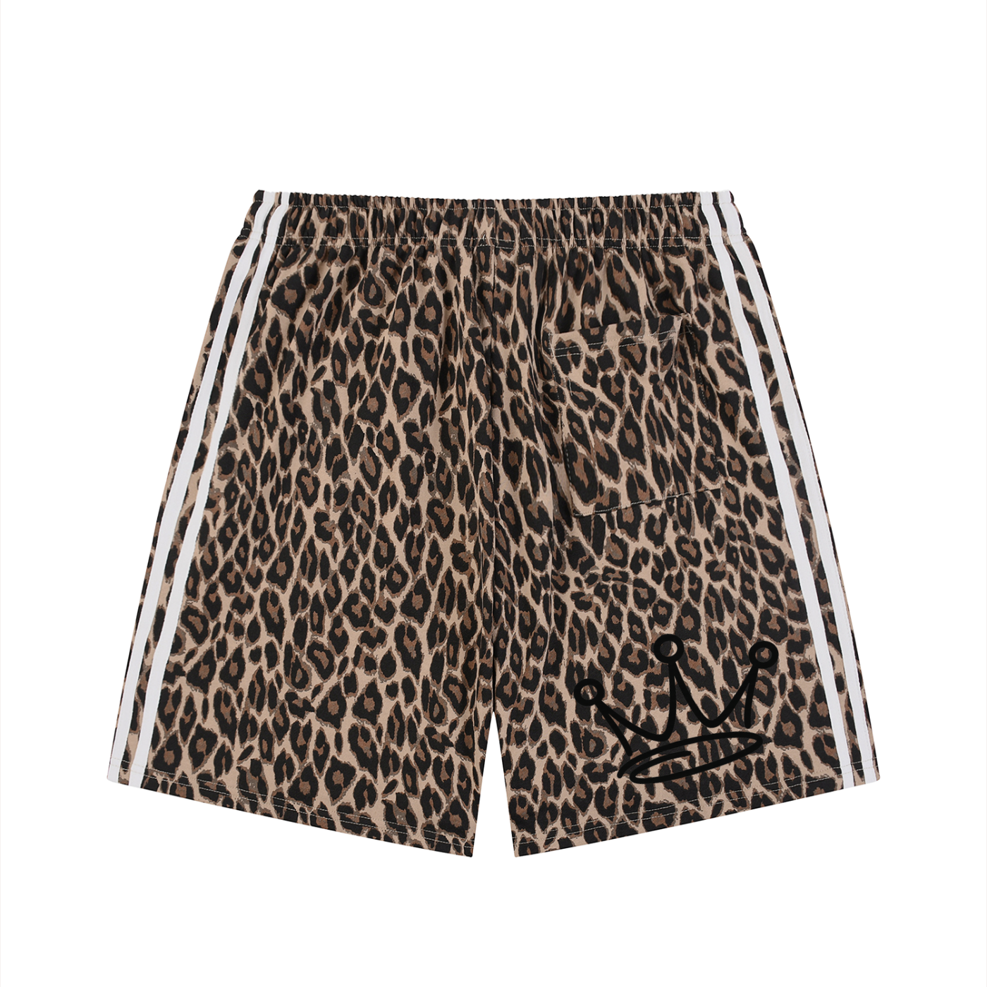 Unisex Heavyweight Leopard Drawstring Shorts