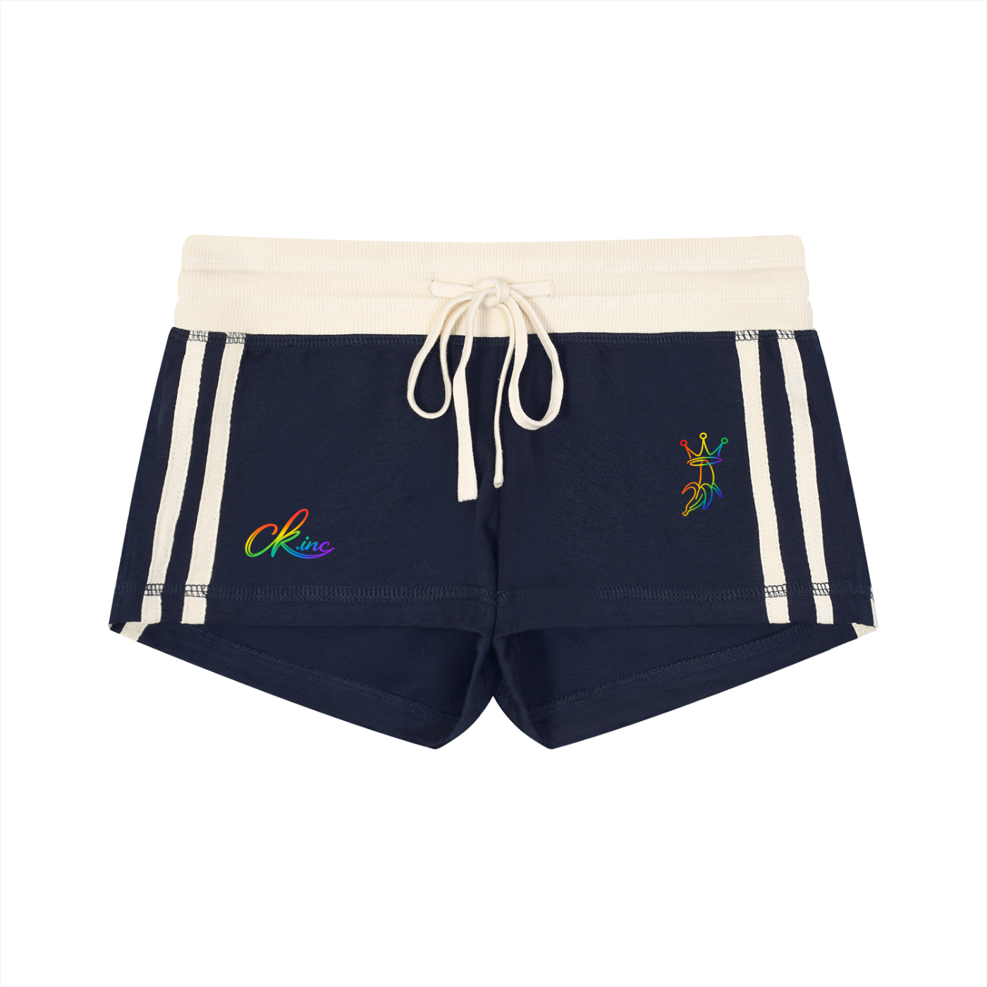 Women's Contrast Stripe Track Shorts