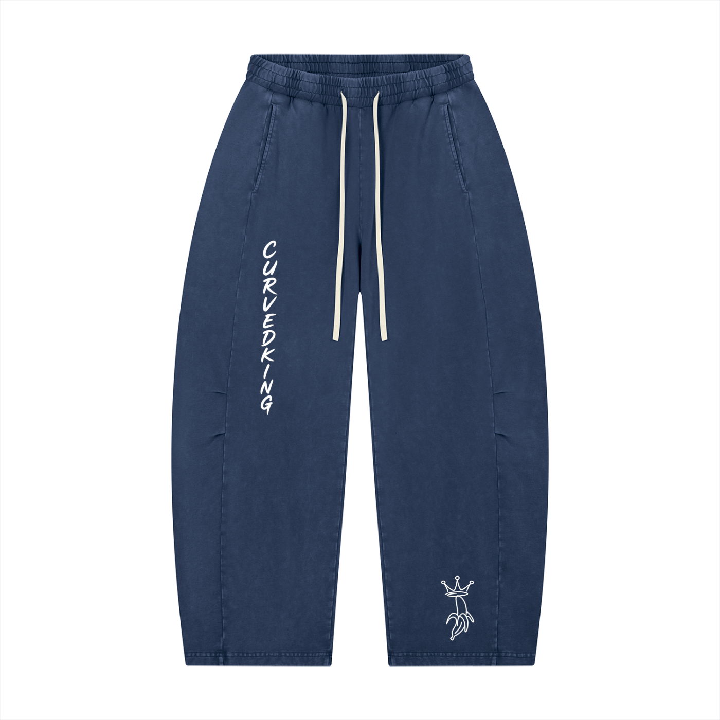 Unisex Mineral Wash Barrel Leg Pants