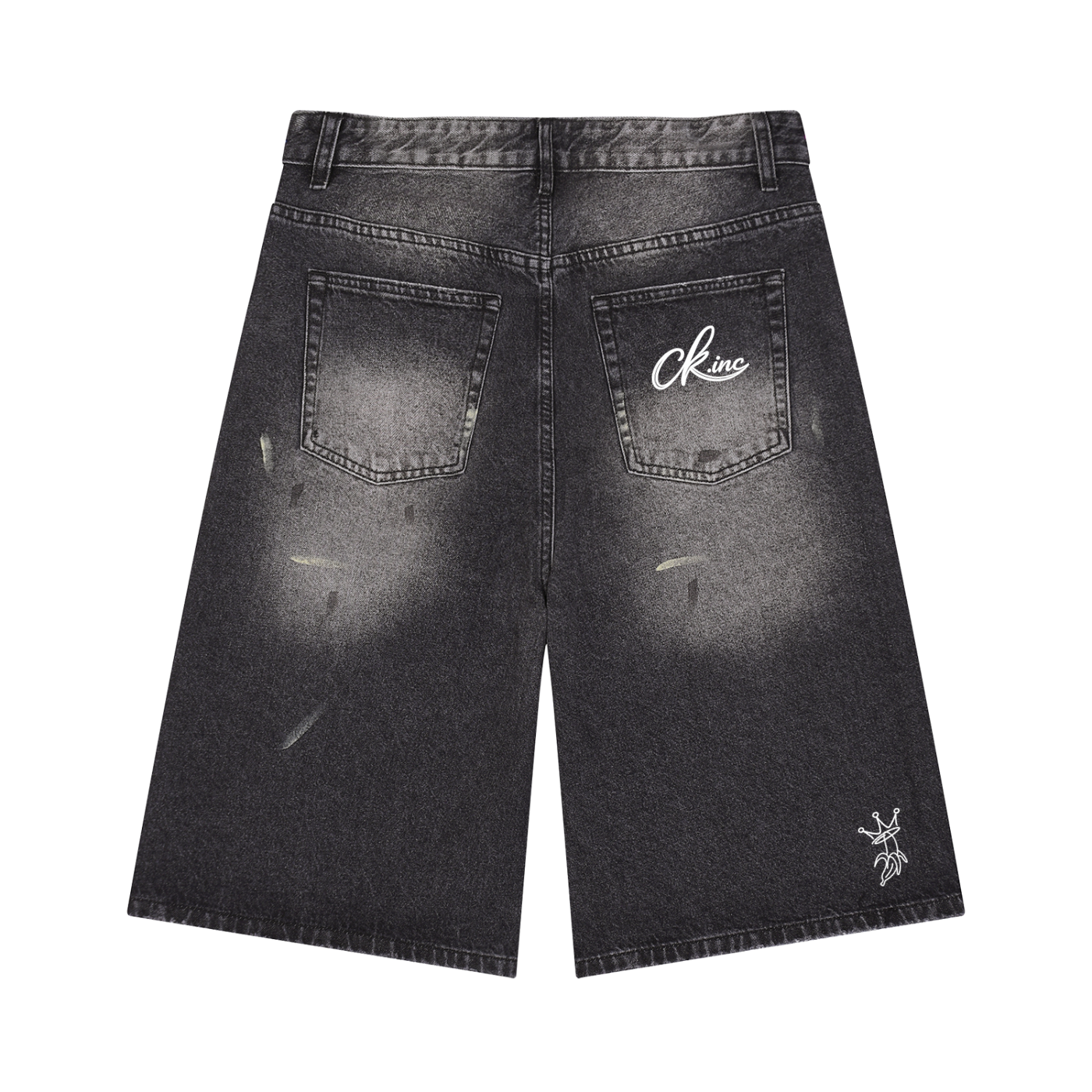 Men’s Vintage Wash Wide Leg Denim Shorts