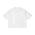 Unisex Lace Paneling V-Neck T-Shirt
