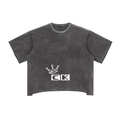 Raw Edge Snow Washed Boxy T-Shirt