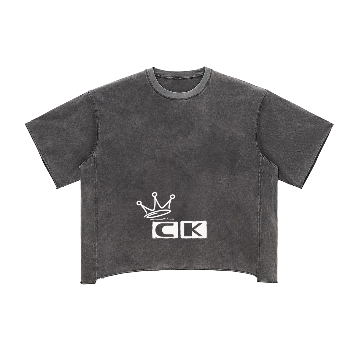 Raw Edge Snow Washed Boxy T-Shirt