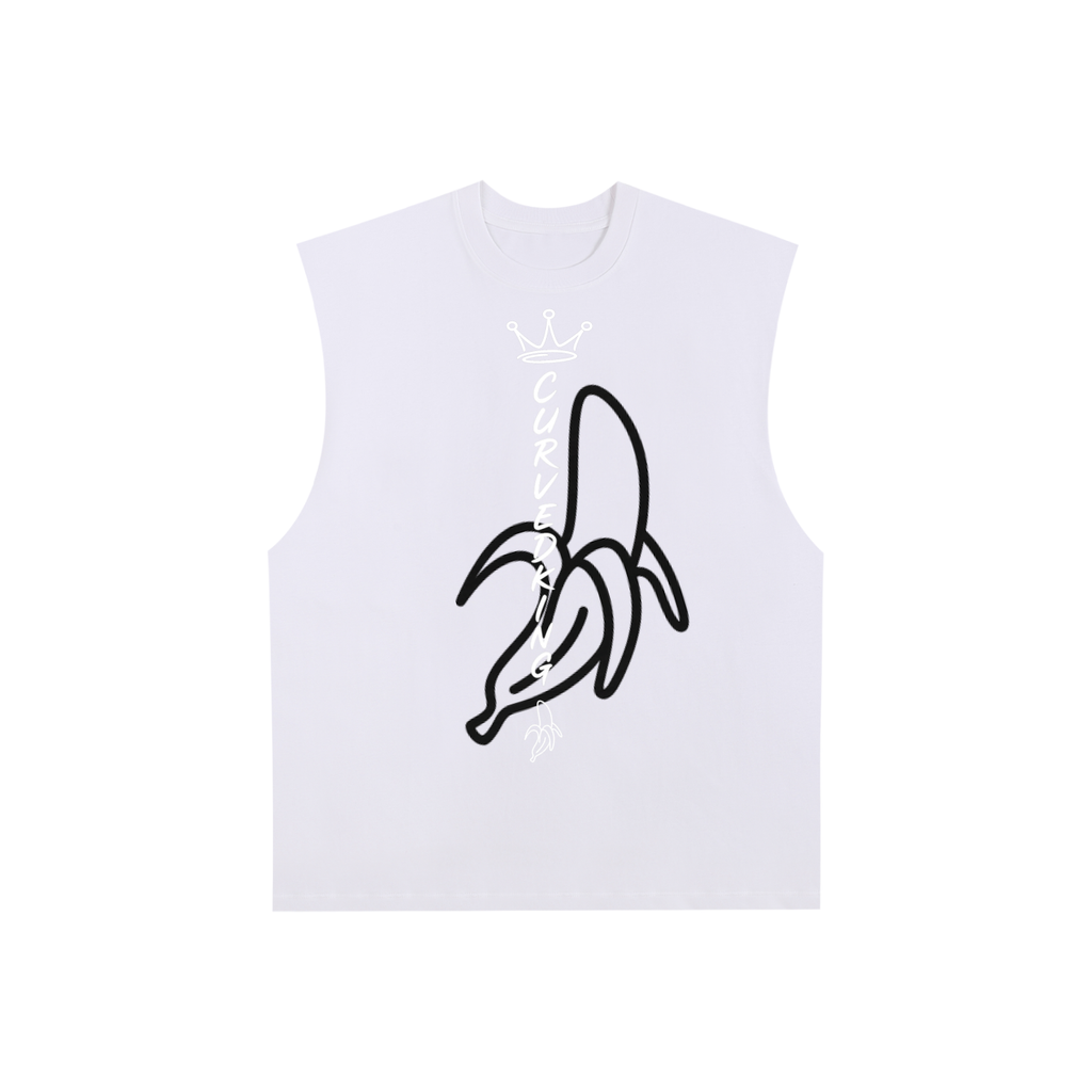 Raw Edge Cotton Tank Top