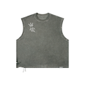 Distressed Grommet Eyelet Tank Top
