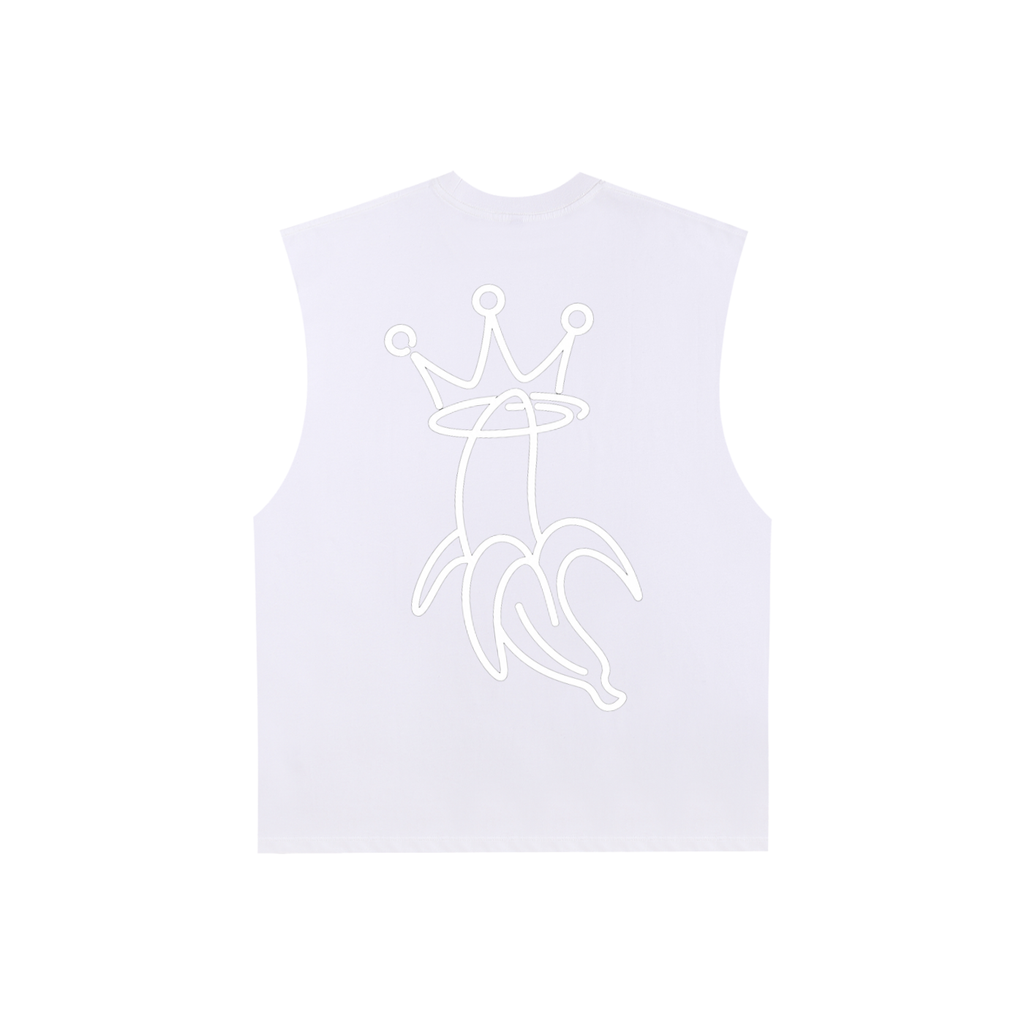Raw Edge Cotton Tank Top