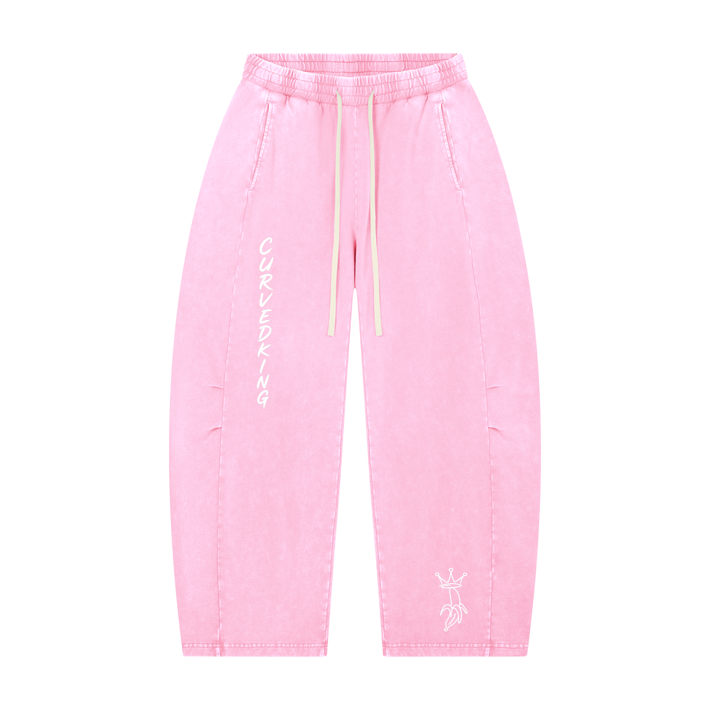 Unisex Mineral Wash Barrel Leg Pants