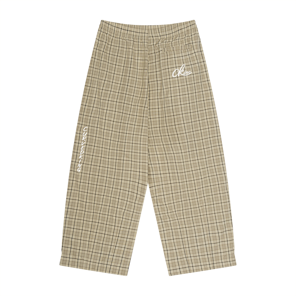 Unisex Plaid Wide Leg Pants