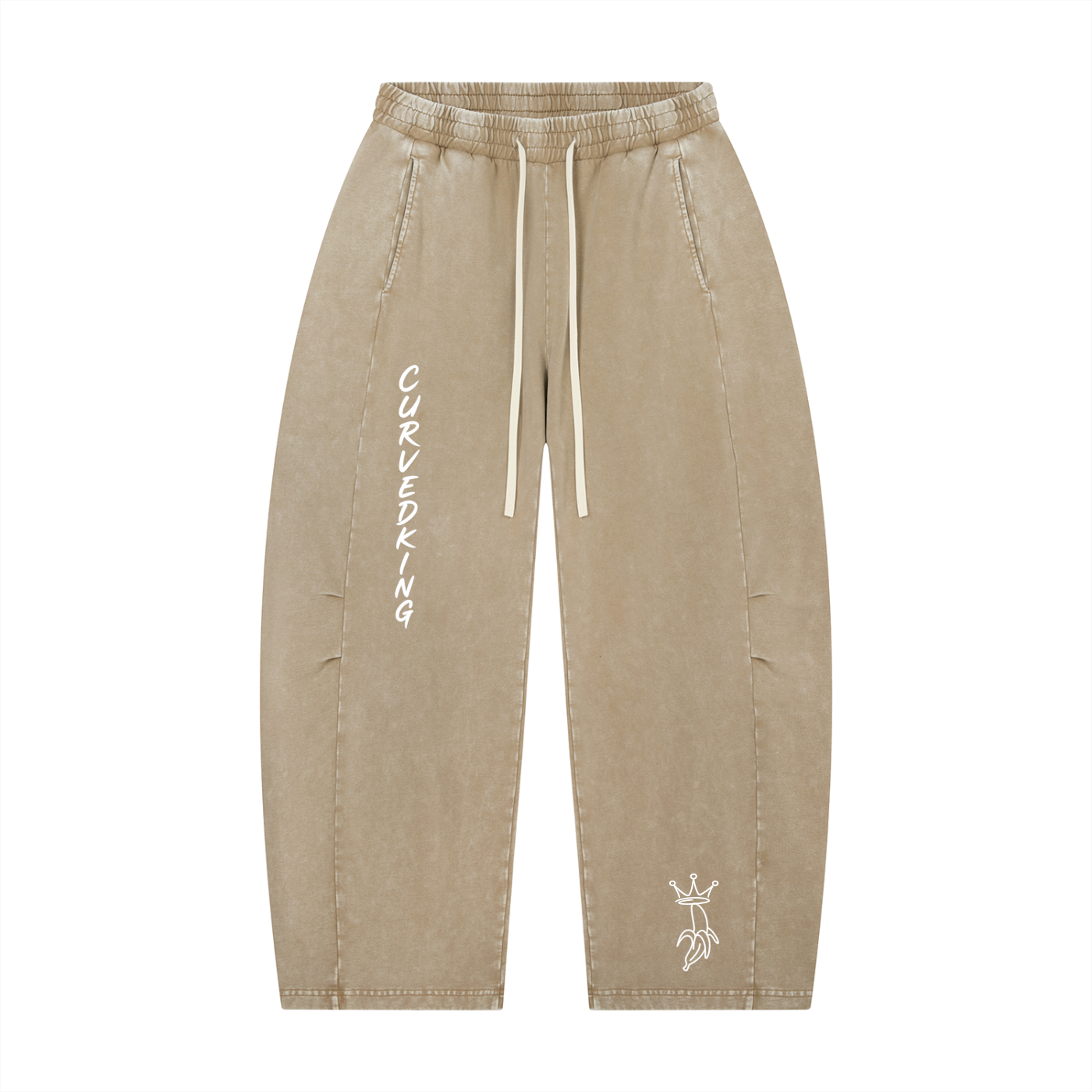 Unisex Mineral Wash Barrel Leg Pants