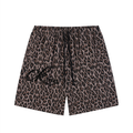 Unisex Heavyweight Leopard Drawstring Shorts