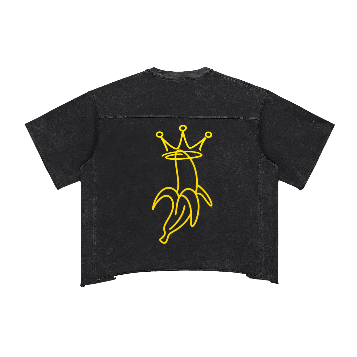 Raw Edge Snow Washed Boxy T-Shirt