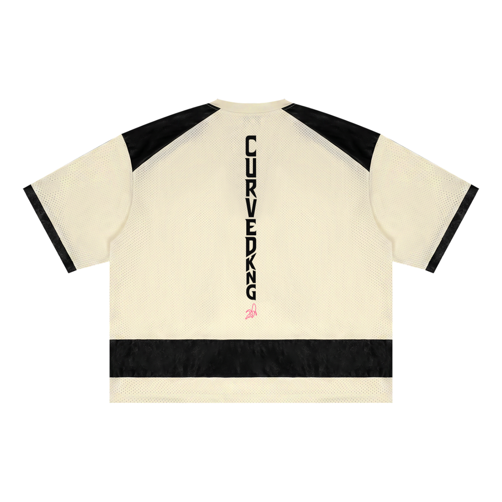 Unisex Raglan Sleeve Mesh Boxy T-Shirt