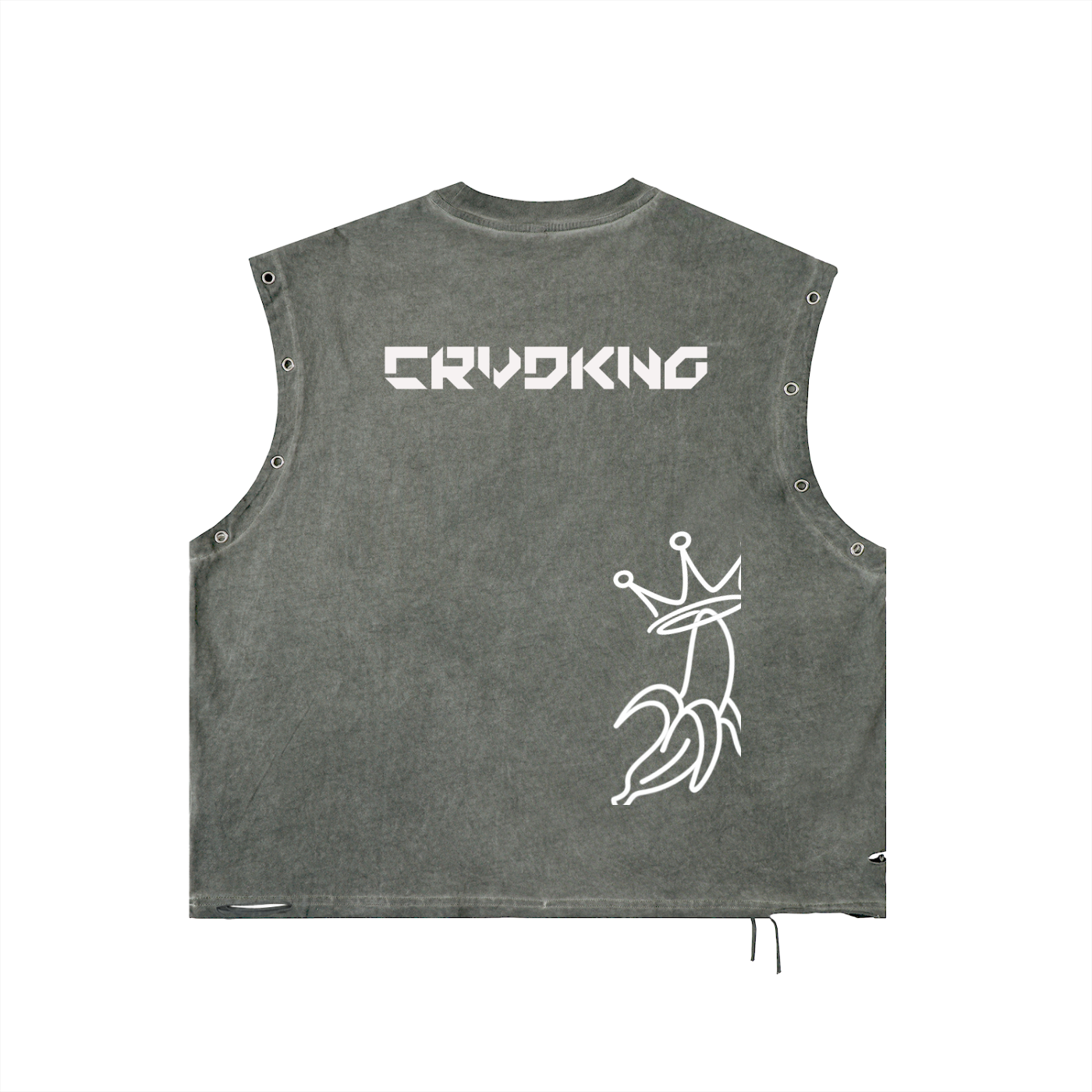 Distressed Grommet Eyelet Tank Top
