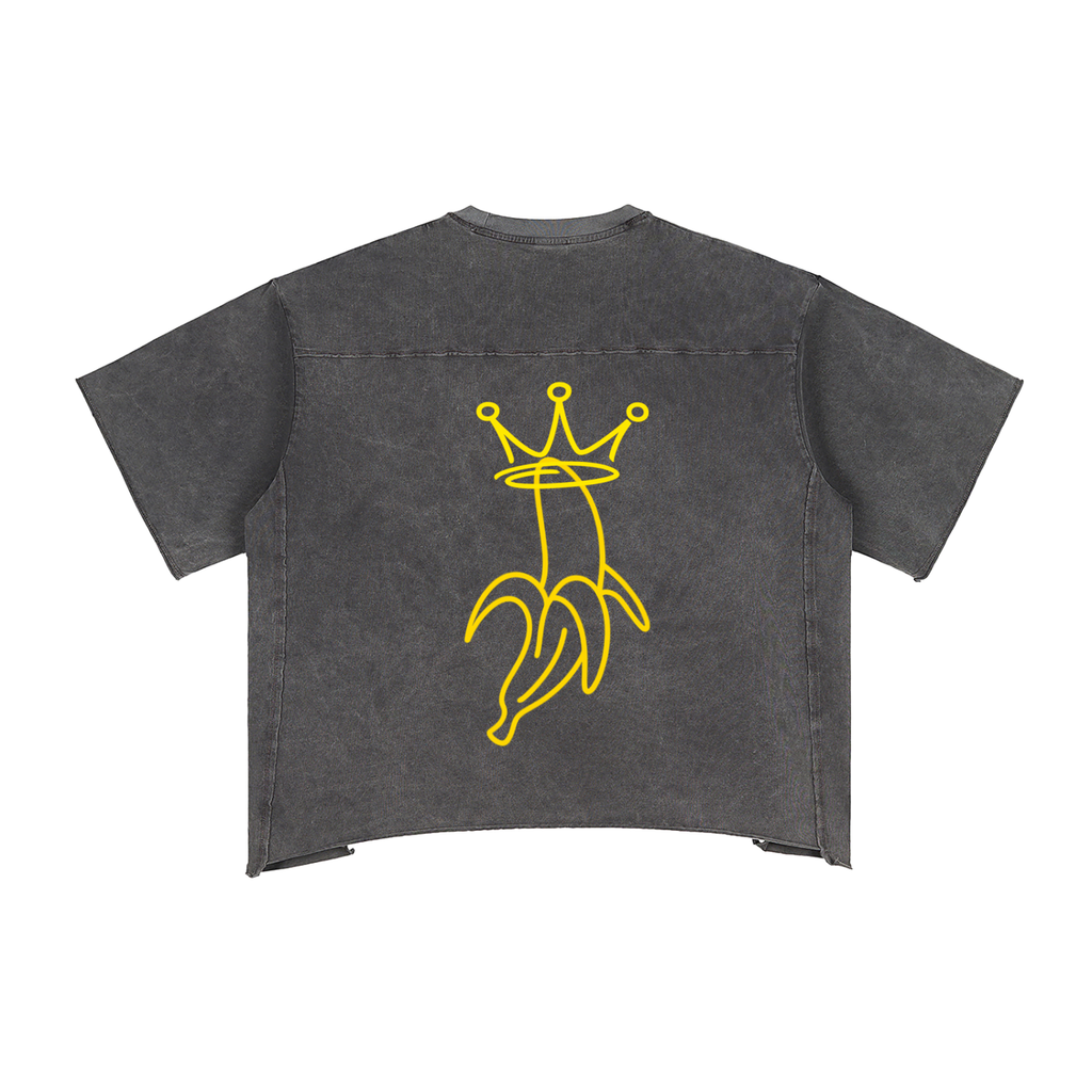 Raw Edge Snow Washed Boxy T-Shirt