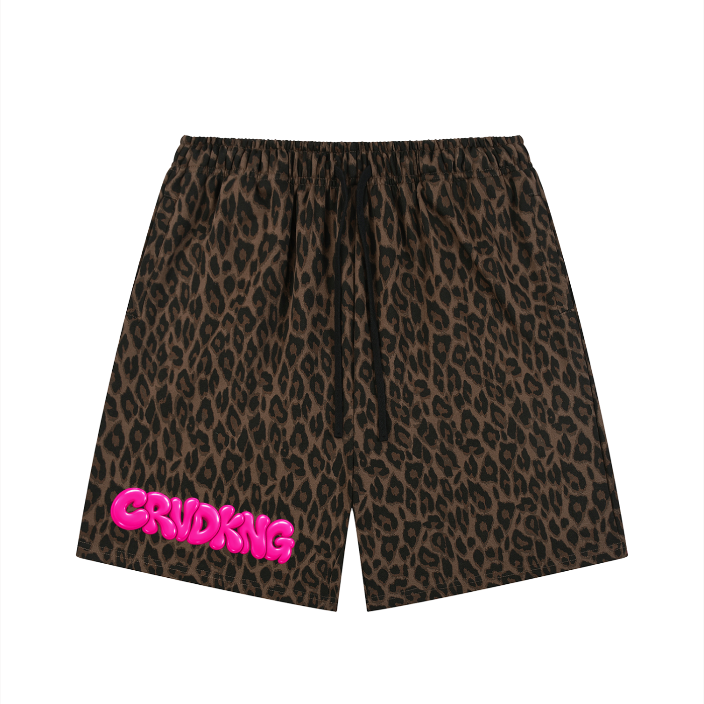 Unisex Heavyweight Leopard Drawstring Shorts