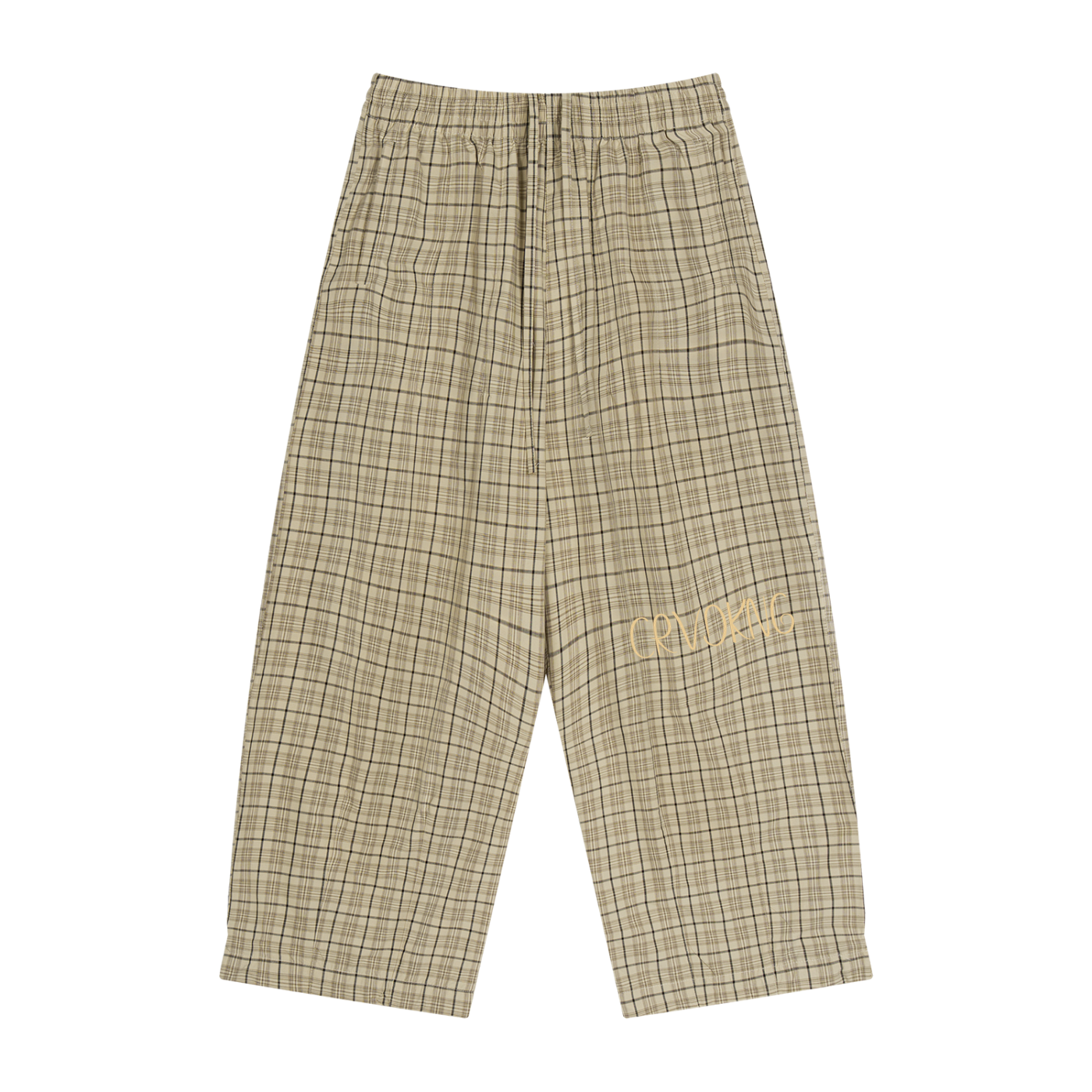 Unisex Plaid Wide Leg Pants