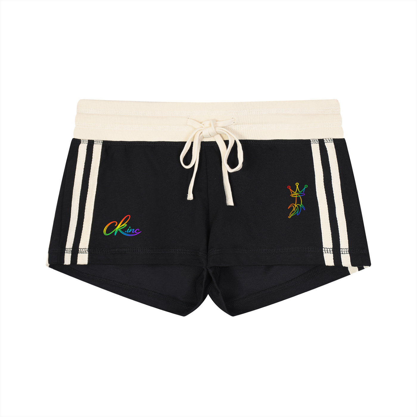 Women's Contrast Stripe Track Shorts