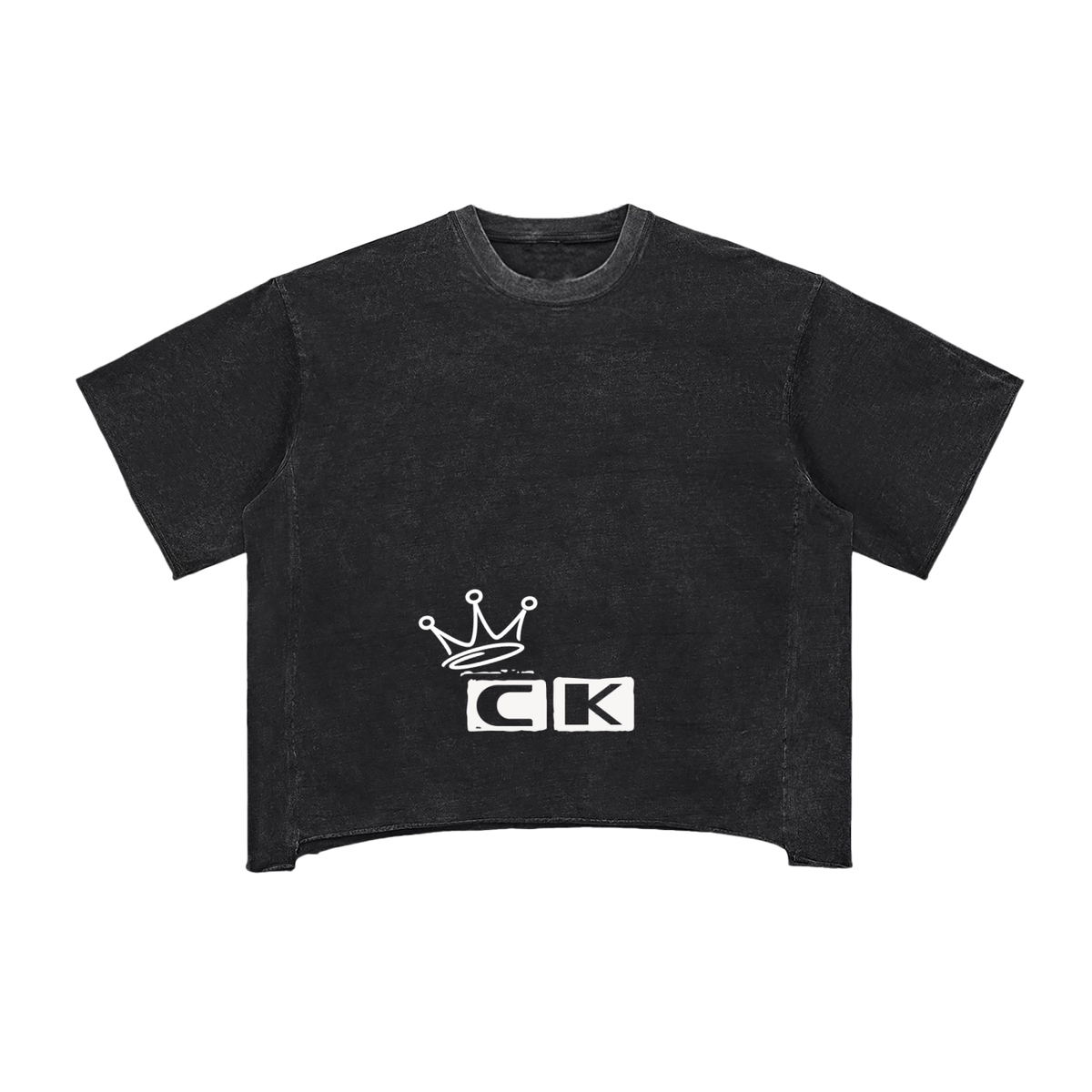 Raw Edge Snow Washed Boxy T-Shirt
