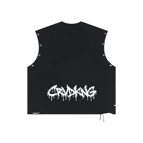 Distressed Grommet Eyelet Tank Top