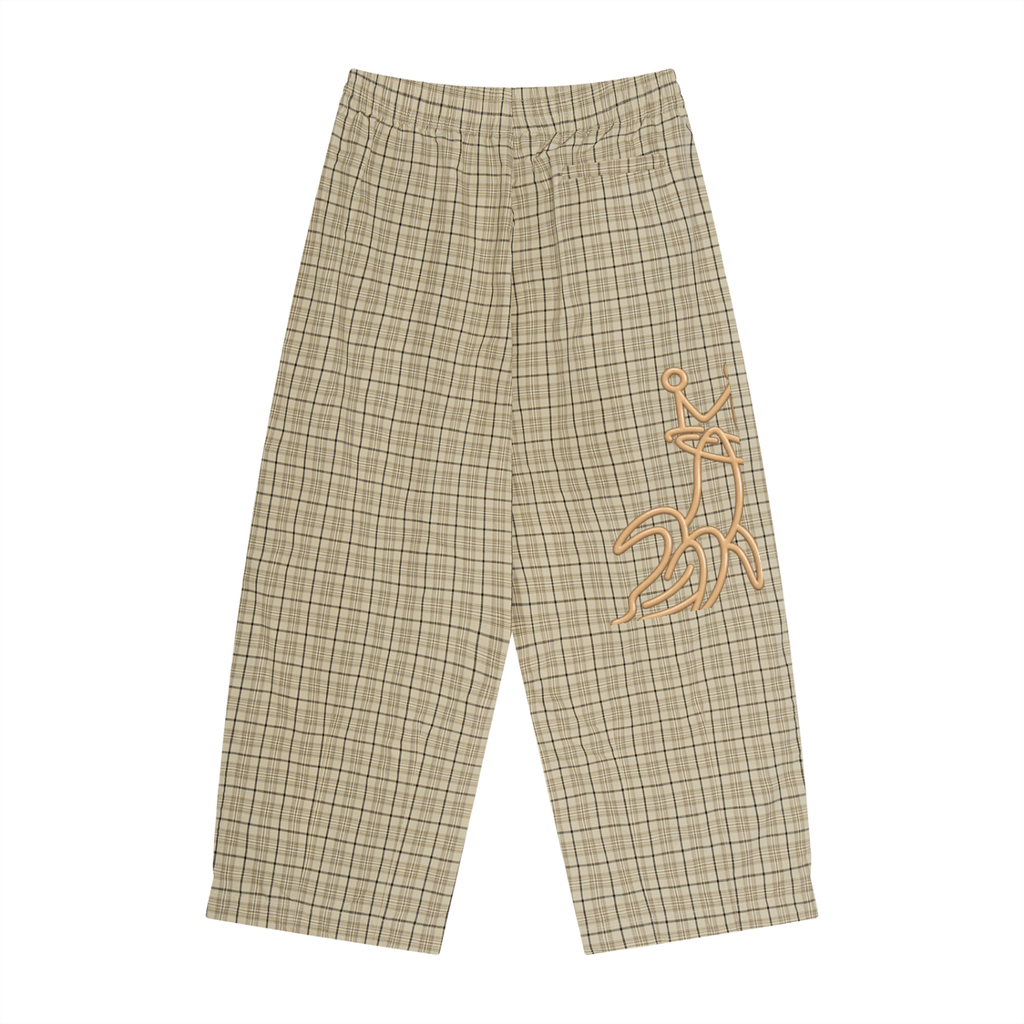 Unisex Plaid Wide Leg Pants
