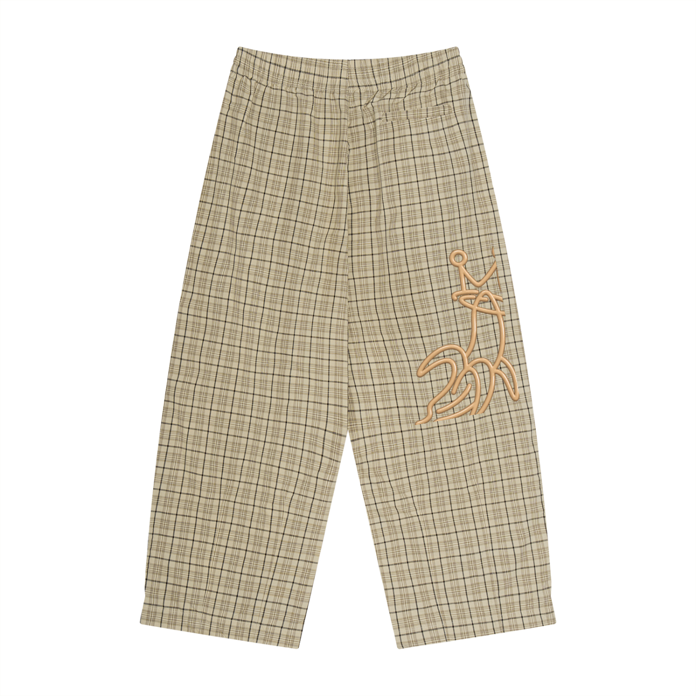 Unisex Plaid Wide Leg Pants