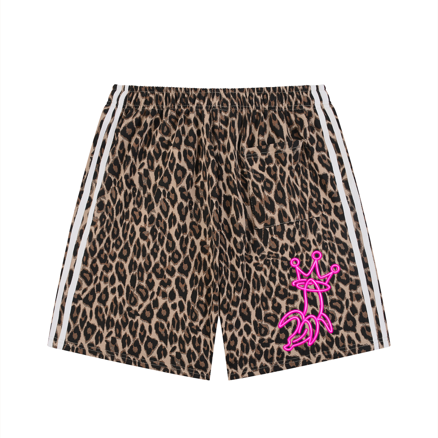 Unisex Heavyweight Leopard Drawstring Shorts