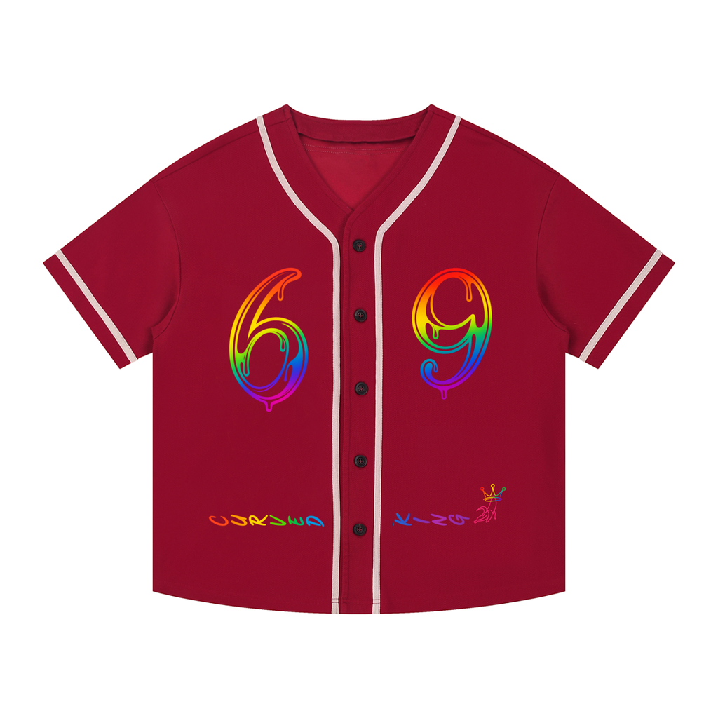 Contrast Piped Button-Up Jersey