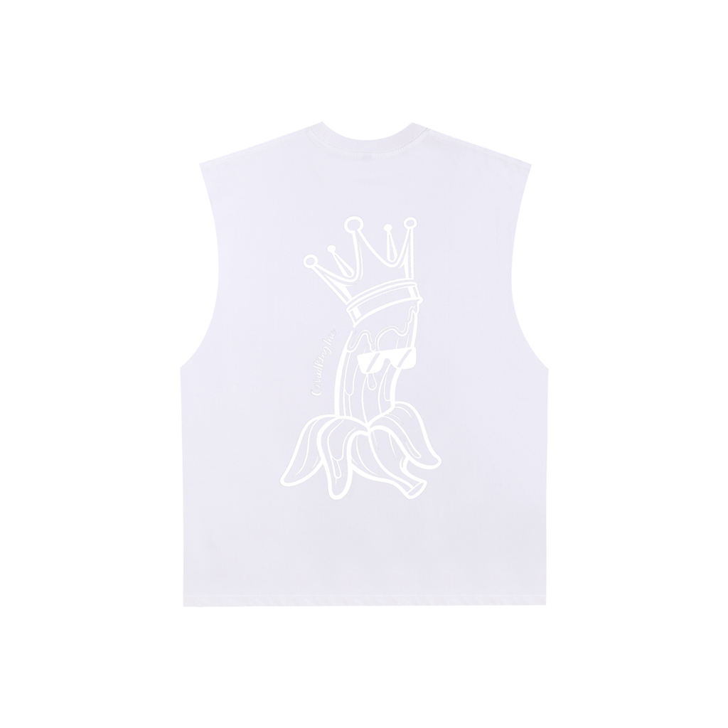 Raw Edge Cotton Tank Top
