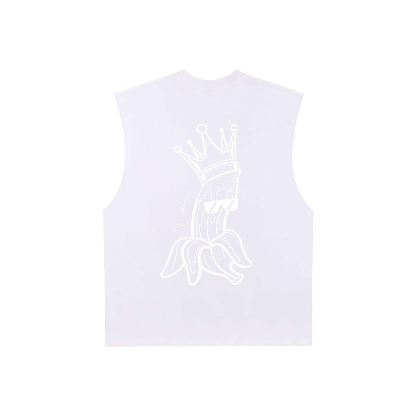 Raw Edge Cotton Tank Top