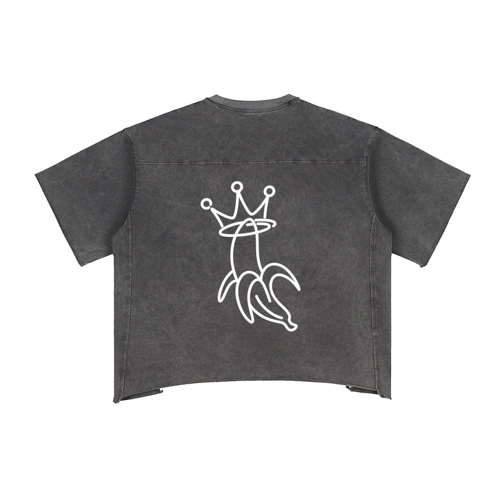 Raw Edge Snow Washed Boxy T-Shirt