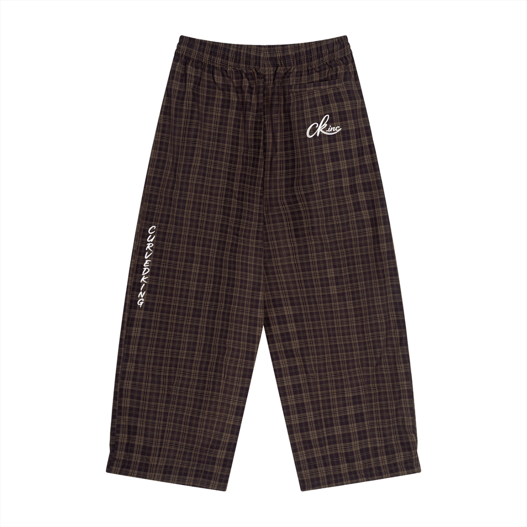 Unisex Plaid Wide Leg Pants