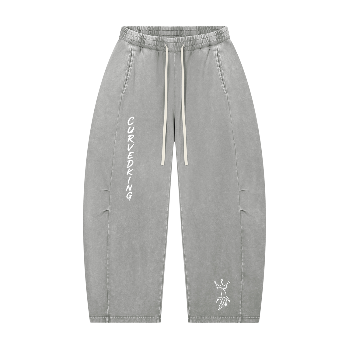 Unisex Mineral Wash Barrel Leg Pants