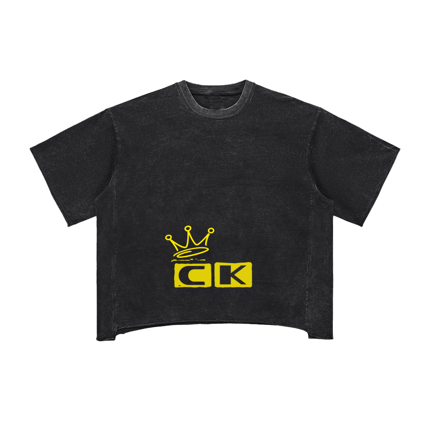 Raw Edge Snow Washed Boxy T-Shirt