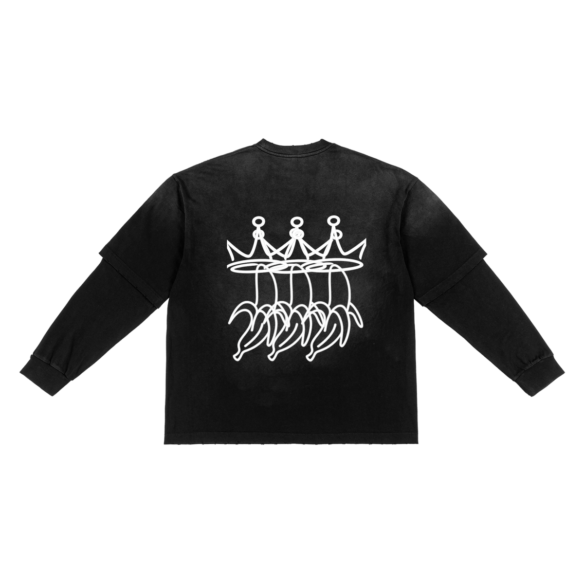 Sunfade Hand-Frayed Faux Two-Piece T-Shirt