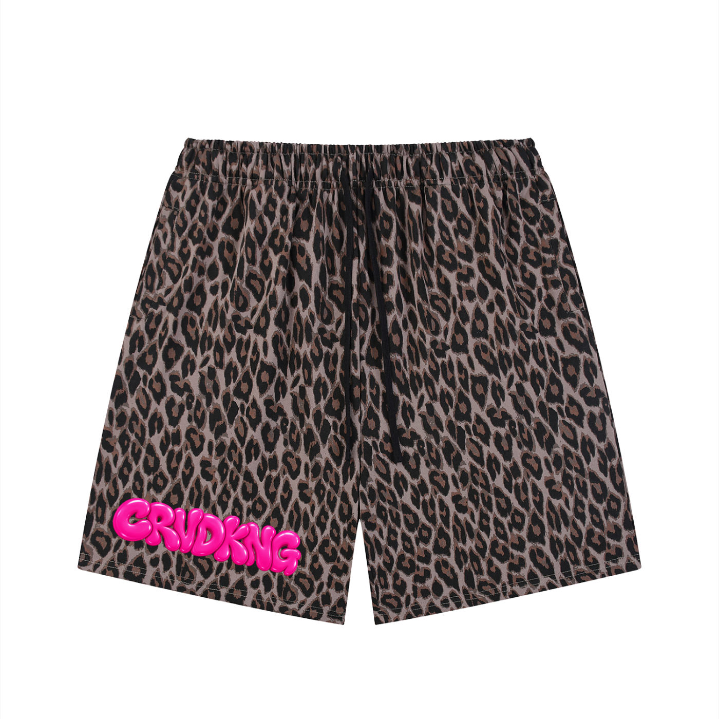Unisex Heavyweight Leopard Drawstring Shorts